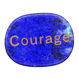 Maxbell Tumbled Stones Gifts Ornament Engraved Letters Polished Rock for Desktop Car Blue