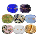 Maxbell Tumbled Stones Gifts Ornament Engraved Letters Polished Rock for Desktop Car Blue