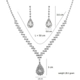 Maxbell Wedding Jewelry Sets White Jewelry Set Rhinestone for Party Girls Bridesmaid Gorgeous style