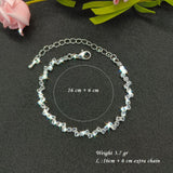 Maxbell Wedding Jewelry Sets White Jewelry Set Rhinestone for Party Girls Bridesmaid with bracelet