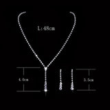 Maxbell Wedding Jewelry Sets White Jewelry Set Rhinestone for Party Girls Bridesmaid with bracelet