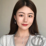 Maxbell Wedding Jewelry Sets White Jewelry Set Rhinestone for Party Girls Bridesmaid with bracelet