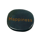 Maxbell Happiness Engraved Stone Engraved Rock for Bookshelf Living Room Anniversary Green