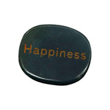 Maxbell Happiness Engraved Stone Engraved Rock for Bookshelf Living Room Anniversary Green