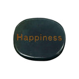 Maxbell Happiness Engraved Stone Engraved Rock for Bookshelf Living Room Anniversary Green