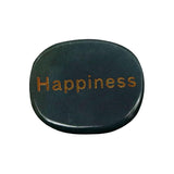 Maxbell Happiness Engraved Stone Engraved Rock for Bookshelf Living Room Anniversary Green