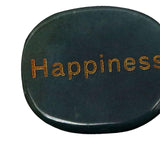 Maxbell Happiness Engraved Stone Engraved Rock for Bookshelf Living Room Anniversary Green