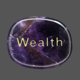 Maxbell Necklace Pendant Exquisite Workmanship Tumbled Stones for Yoga Business Work Violet