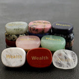 Maxbell Necklace Pendant Exquisite Workmanship Tumbled Stones for Yoga Business Work Violet