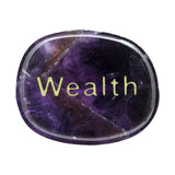 Maxbell Necklace Pendant Exquisite Workmanship Tumbled Stones for Yoga Business Work Violet