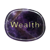 Maxbell Necklace Pendant Exquisite Workmanship Tumbled Stones for Yoga Business Work Violet