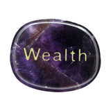 Maxbell Necklace Pendant Exquisite Workmanship Tumbled Stones for Yoga Business Work Violet