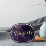 Maxbell Necklace Pendant Exquisite Workmanship Tumbled Stones for Yoga Business Work Violet
