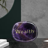 Maxbell Necklace Pendant Exquisite Workmanship Tumbled Stones for Yoga Business Work Violet