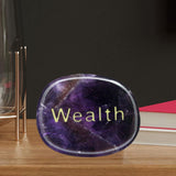 Maxbell Necklace Pendant Exquisite Workmanship Tumbled Stones for Yoga Business Work Violet