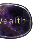 Maxbell Necklace Pendant Exquisite Workmanship Tumbled Stones for Yoga Business Work Violet