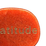 Maxbell Stone Stylish 2cmx2.5cmx0.7cm Collectibles Unique Gift for Thanksgiving Yoga Orange