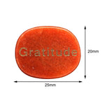 Maxbell Stone Stylish 2cmx2.5cmx0.7cm Collectibles Unique Gift for Thanksgiving Yoga Orange
