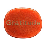 Maxbell Stone Stylish 2cmx2.5cmx0.7cm Collectibles Unique Gift for Thanksgiving Yoga Orange