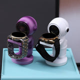 Maxbell Astronaut Watch Stand Figurine Small Statue for Necklaces Bracelets Showcase white