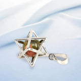 Maxbell Hexagram Pendant Decors Collectibles Fashion Pendant Charm for Business Work Green