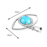 Maxbell Eye of Horus Pendant Jewelry Making Accessories Egyptian Protection Necklace  Sky Blue