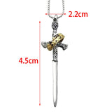 Maxbell Alloy Pendant with Chain Necklace for Men Antique for Christmas Jewelry Gift