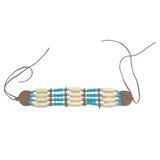 Maxbell Bohemian Necklace with Multi Colored Beads Tribal Style Wooden Beaded Choker C