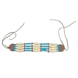 Maxbell Bohemian Necklace with Multi Colored Beads Tribal Style Wooden Beaded Choker C