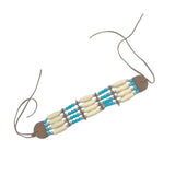 Maxbell Bohemian Necklace with Multi Colored Beads Tribal Style Wooden Beaded Choker C