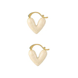 Maxbell Heart Shape Girls Earring Stud Drop Earrings Jewelry Lightweight Accessories White