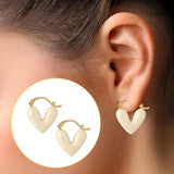 Maxbell Heart Shape Girls Earring Stud Drop Earrings Jewelry Lightweight Accessories White