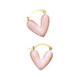 Maxbell Heart Shape Girls Earring Stud Drop Earrings Jewelry Lightweight Accessories Pink