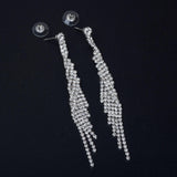 Maxbell Drop Earrings Jewelry Collection Chic Dangle Earrings for Engagement Wedding 9cmx1.2cm