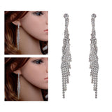 Maxbell Drop Earrings Jewelry Collection Chic Dangle Earrings for Engagement Wedding 9cmx1.2cm