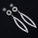 Maxbell Drop Earrings Jewelry Collection Chic Dangle Earrings for Engagement Wedding 8.6cmx1.55cm