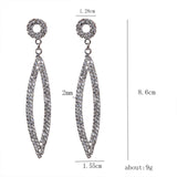 Maxbell Drop Earrings Jewelry Collection Chic Dangle Earrings for Engagement Wedding 8.6cmx1.55cm