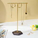 Maxbell Jewelry Organizer Stable Base Jewelry Display Stand for Rings Earrings Shows Aureate