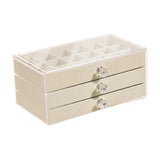 Maxbell Acrylic Jewelry Box 3 Layer Jewelry Organizer for Women Girls 36 Grids