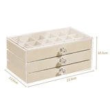 Maxbell Acrylic Jewelry Box 3 Layer Jewelry Organizer for Women Girls 36 Grids