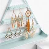 Maxbell Earring Holder Organizer Earring Display Rack for Watches Ear Studs Earrings  Blue