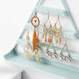 Maxbell Earring Holder Organizer Earring Display Rack for Watches Ear Studs Earrings  Blue