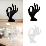 Maxbell Jewelry Display Stand hand Creative Hanging Stand Support Rings Display  Black Flannel