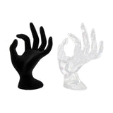 Maxbell Jewelry Display Stand hand Creative Hanging Stand Support Rings Display  Black Flannel