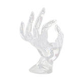 Maxbell Jewelry Display Stand hand Creative Hanging Stand Support Rings Display Transparent Plastic