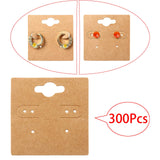 Maxbell 300x Kraft Paper Earring Display Cards for Boutique Display Store Trade Show