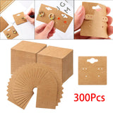 Maxbell 300x Kraft Paper Earring Display Cards for Boutique Display Store Trade Show