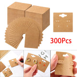 Maxbell 300x Kraft Paper Earring Display Cards for Boutique Display Store Trade Show