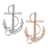 Maxbell Anchor Brooch Luxurious Exquisite Men's Accessories for Ceremony Scarf Dance Gold