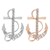 Maxbell Anchor Brooch Luxurious Exquisite Men's Accessories for Ceremony Scarf Dance Gold